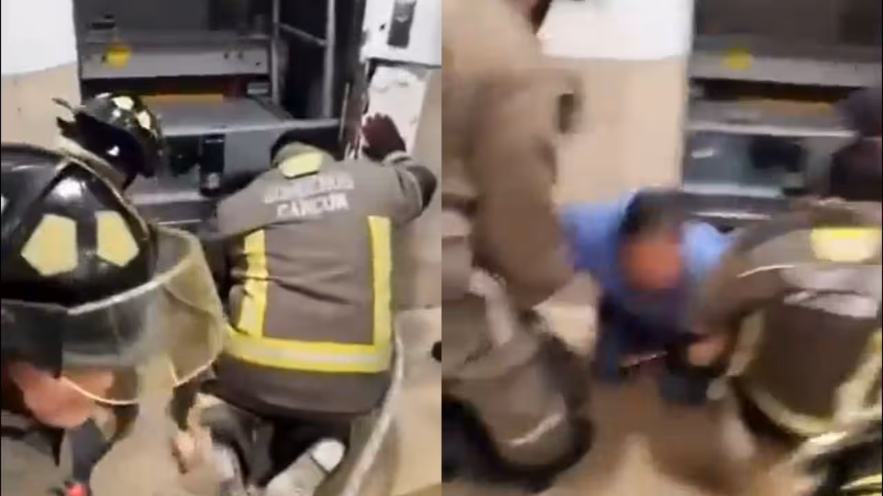 Rescatan-a-trabajador-del-IMSS-tras-quedar-atrapado-en-elevador-en-Cancun