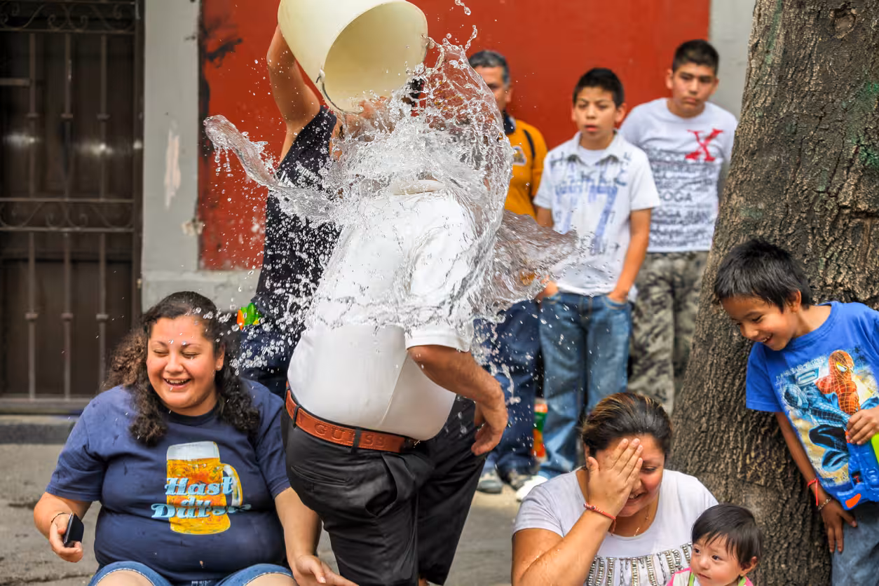 Celebrations of Holy Saturday (Sabado de Gloria) in the center of Mexico City