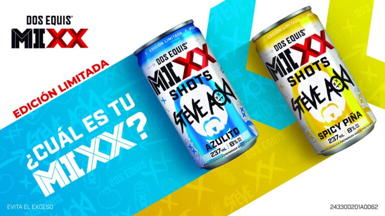 MIXX Shots, la nueva bebida de Dos Equis y Steve Aoki que apuesta por nuevos sabores para la celebración perfecta ¿Ya los probaron?