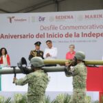 Presidió Américo Villarreal desfile cívico-militar por el 214 aniversario del inicio de la independencia