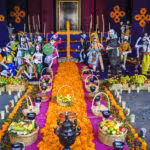 México City: A Day of the Dead Altar at the Basilica of the Virgin Guadalupe