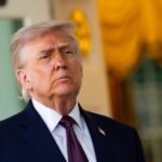 US President Trump at the White House in Washington, DC