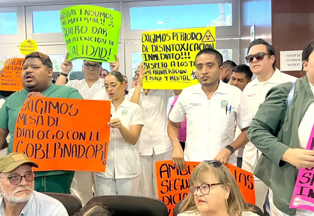 protesta de IMSS-Bienestar